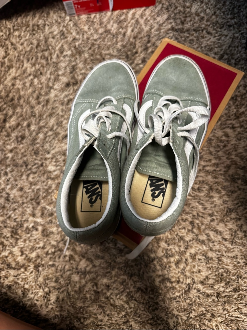 Vans Old Skool Lace-Up Sneakers theory iceberg green